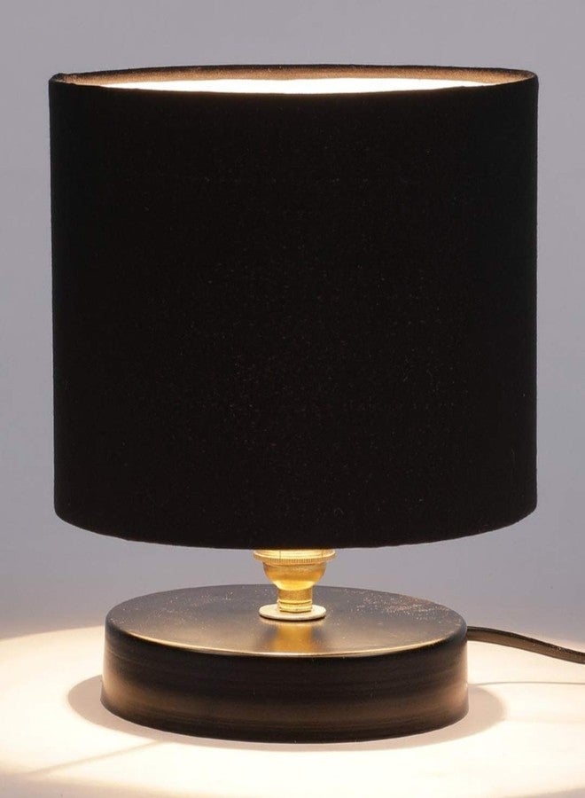 tu casa Minimalist Black Metal Table Lamp with Cotton Shade | Elegant Bedside & Desk Lamp for Bedroom, Living Room, Office & Home Décor (9 Inch) - Image 3
